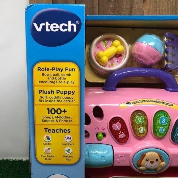 Vtech Care for Me Learning Carrier Puppy Dog Toy Set Infant Toddler Sounds NEW - Picture 2 of 10